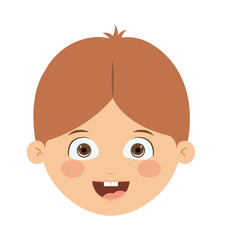 Front head boy isolated icon design, vector illustration  graphic 