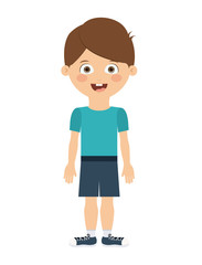 boy standing in front isolated icon design, vector illustration  graphic 