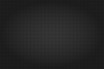 Abstract wallpaper or backdrop in dark colors with repeating very small pattern texture. Seamless pattern that looks like carbon texture consist of very small circlers or dots with strong vignette. 
