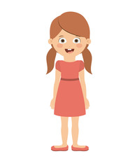 girl standing in front isolated icon design, vector illustration  graphic 