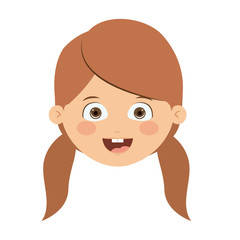 Front head girl isolated icon design, vector illustration  graphic 