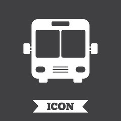 Bus sign icon. Public transport symbol.