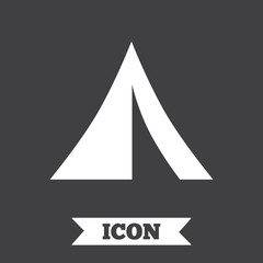 Tourist tent sign icon. Camping symbol.