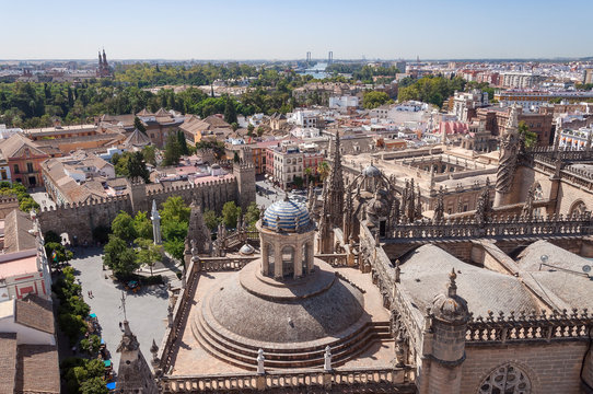 Panoramic view of Seville in Spain