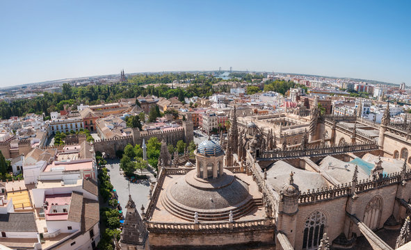 Panoramic view of Seville in Spain