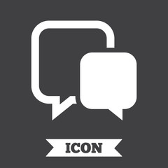 Fototapeta premium Chat sign icon. Speech bubble symbol.