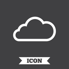 Cloud sign icon. Data storage symbol.