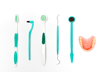 toothbrush and toothpaste from top view