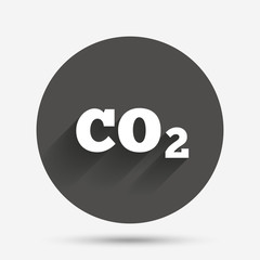 CO2 carbon dioxide formula sign icon. Chemistry
