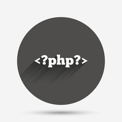 PHP sign icon. Programming language symbol.
