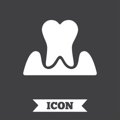 Parodontosis tooth sign icon. Dental care symbol.