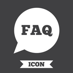 FAQ information sign icon. Help symbol.