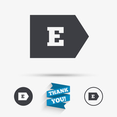 Obraz premium Energy efficiency class E. Energy consumption.