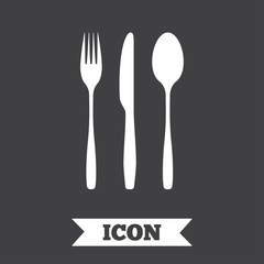 Fork, knife, tablespoon. Cutlery set.