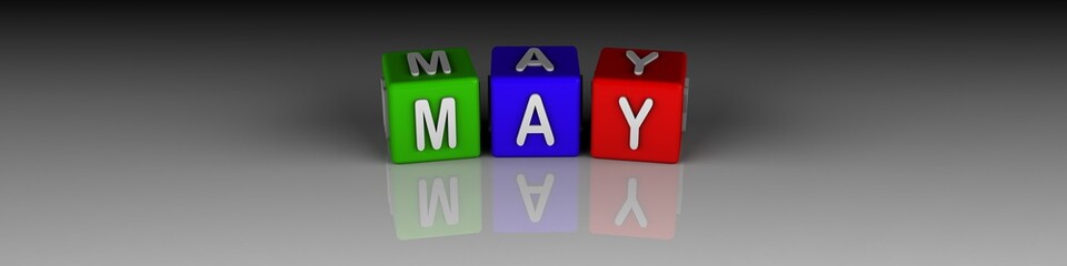 may in colourful cubes