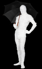 Mummy under umbrella