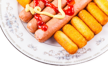 Obraz premium Isolated fast food plate