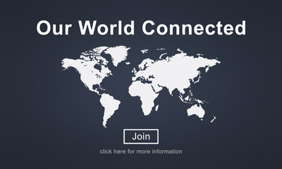 Obraz premium Nasza koncepcja połączenia sieci społecznościowych na świecie