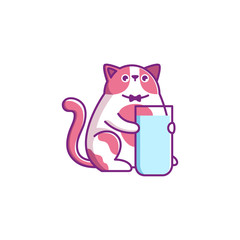 Illustration funny cat