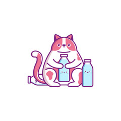 Illustration funny cat