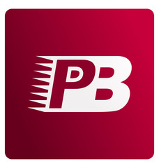 PB Two letter composition for initial, logo or signature
