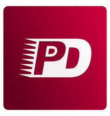 PD Two letter composition for initial, logo or signature