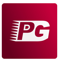 PG Two letter composition for initial, logo or signature