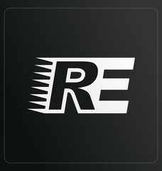 RE Two letter composition for initial, logo or signature