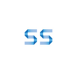 Fototapeta premium ss initial simple modern blue 