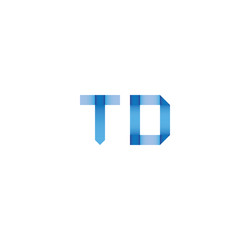 td initial simple modern blue 