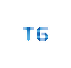 tg initial simple modern blue 