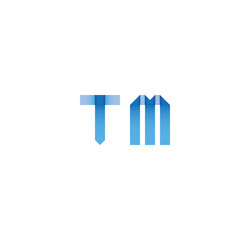 tm initial simple modern blue 