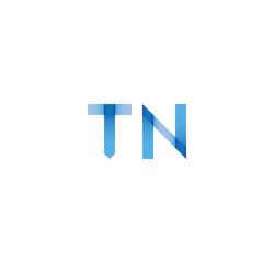 tn initial simple modern blue 