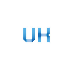 uk initial simple modern blue 