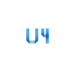 u4 initial simple modern blue 