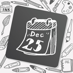 December calendar doodle