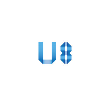 u8 initial simple modern blue 