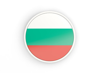 Flag of bulgaria. Round icon with frame