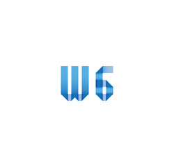 w6 initial simple modern blue 