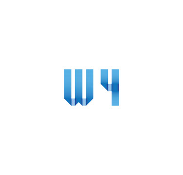 W4 Initial Simple Modern Blue 