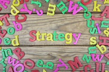 Strategy on wooden table