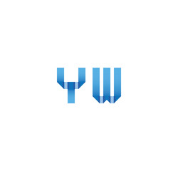 yw initial simple modern blue 