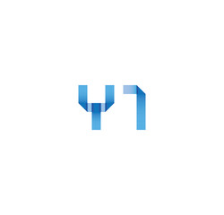 y1 initial simple modern blue 