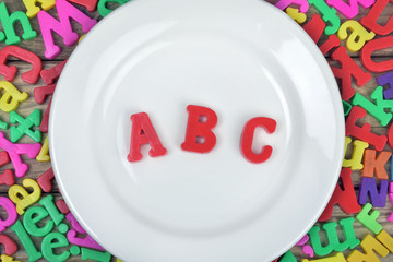 ABC on plate