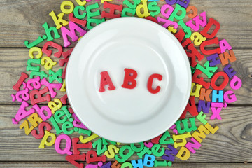 ABC on plate