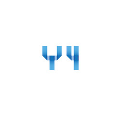 y4 initial simple modern blue 