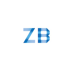 zb initial simple modern blue 