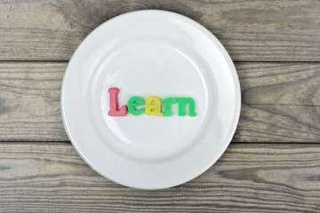 Learn on plate