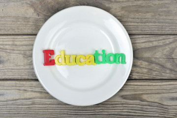Education on plate