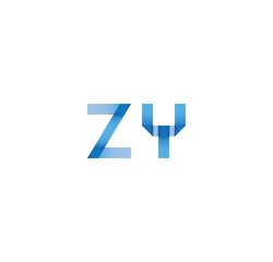 zy initial simple modern blue 
